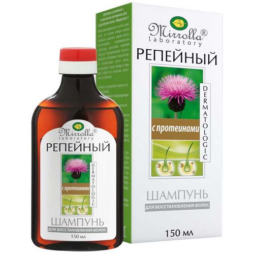 МИРРОЛЛА ШАМПУНЬ РЕПЕЙНЫЙ С КОМПЛЕКСОМ ПРОТЕИНОВ Д/ВОССТАНОВЛЕНИЯ ВОЛОС ШАМПУНЬ 150 МЛ №1