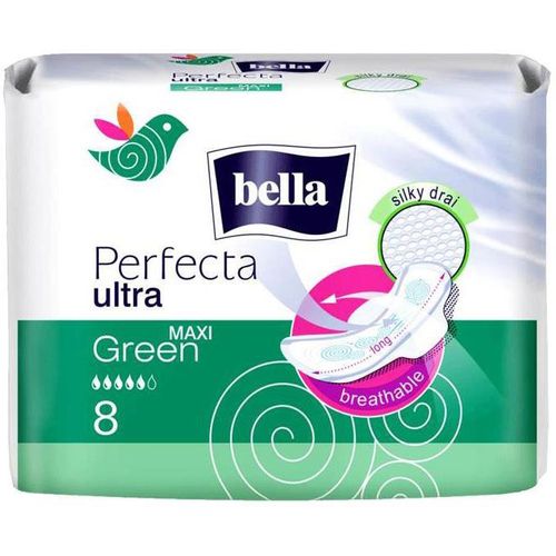 BELLA PERFECTA ПРОКЛАДКИ ГИГИЕНИЧЕСКИЕ ULTRA MAXI GREEN ПРОКЛАДКИ ЖЕНСКИЕ ГИГИЕНИЧЕСКИЕ №8