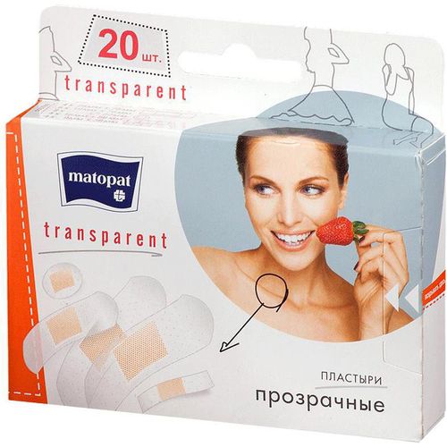 MATOPAT ПЛАСТЫРЬ TRANSPARENT ПРОЗРАЧНЫЙ ПЛАСТЫРЬ   №20