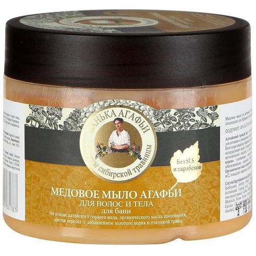 БАБУШКА АГАФЬЯ МЫЛО Д/ВОЛОС И ТЕЛА МЕДОВОЕ КОСМЕТИЧЕСКИЙ КРЕМ 300 МЛ №1