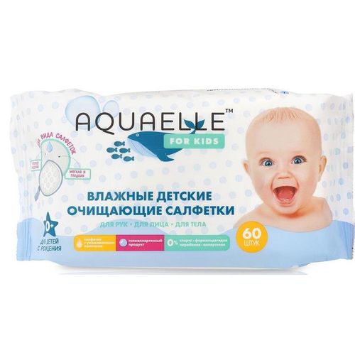 АКВАЭЛЬ САЛФЕТКИ САЛФЕТКИ ВЛАЖНЫЕ КОСМЕТИЧЕСКИЕ   №60