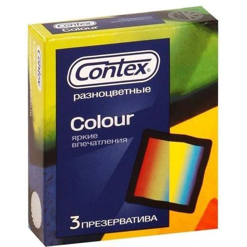 CONTEX ПРЕЗЕРВАТИВЫ ЦВЕТНЫЕ COLOR ПРЕЗЕРВАТИВ №3