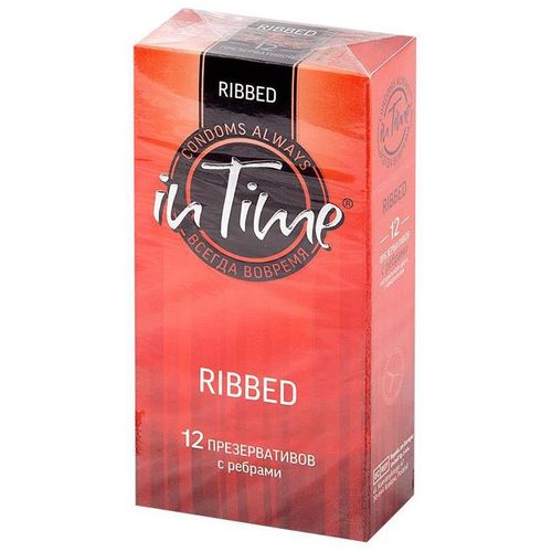 IN TIME RIBBED ПРЕЗЕРВАТИВЫ С РЕБРАМИ ПРЕЗЕРВАТИВ    №12
