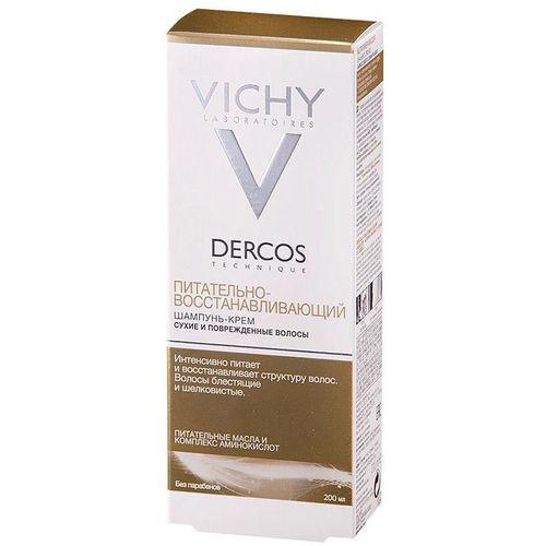 VICHY DERCOS ШАМПУНЬ-КРЕМ ПИТАТ-ВОССТАН Д/СУХ/ПОВРЕЖ ВОЛОС ШАМПУНЬ  200 МЛ №1