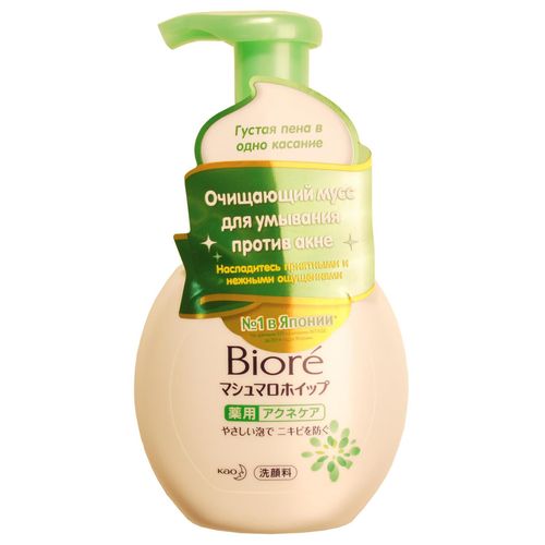 BIORE ОЧИЩАЮЩИЙ МУСС ДЛЯ УМЫВАНИЯ ПРОТИВ АКНЕ КОСМЕТИЧЕСКИЙ МУСС 150 МЛ №1
