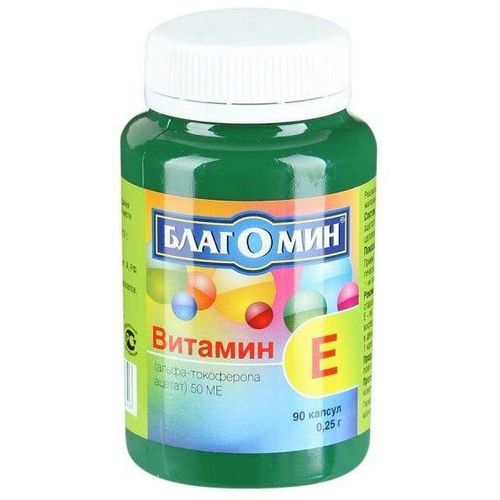 БЛАГОМИН ВИТАМИН Е (АЛЬФА-ТОКОФЕРОЛА АЦЕТАТ) КАПСУЛЫ 50 МЕ 0,25 Г №90