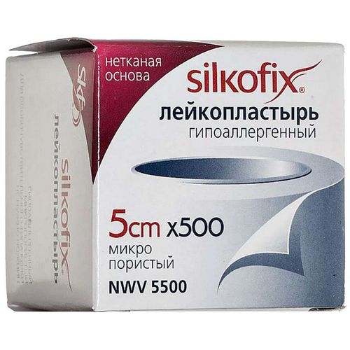 SILKOFIX ПЛАСТЫРЬ НЕТКАН/ОСНОВА ТЕЛЕСНЫЙ ЦВЕТ 5СМ X 500 СМ ПЛАСТЫРЬ   №1