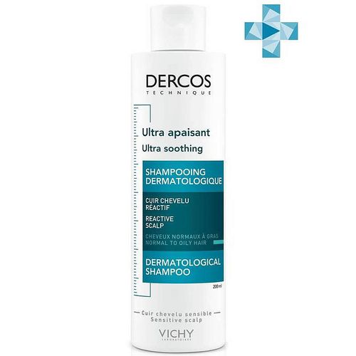 VICHY DERCOS ШАМПУНЬ-УХОД УСПОК Б/СУЛЬФАТ Д/ЧУВСТ КОЖИ Д/НОРМ/ЖИР ВОЛОС ШАМПУНЬ ДЛЯ ВОЛОС  200 МЛ №1