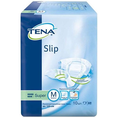 TENA SLIP SUPER ПОДГУЗНИКИ ДЫШАЩИЕ Д/ВЗР M ПОДГУЗНИКИ УРОЛОГИЧЕСКИЕ   №10