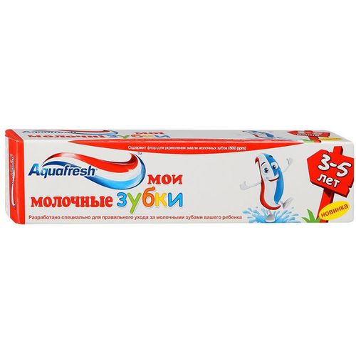 АКВАФРЕШ ЗУБН ПАСТА ДЕТСКАЯ МОИ МОЛОЧНЫЕ ЗУБКИ (3-5 ЛЕТ) ЗУБНАЯ ПАСТА ДЕТСКАЯ 50 МЛ №1