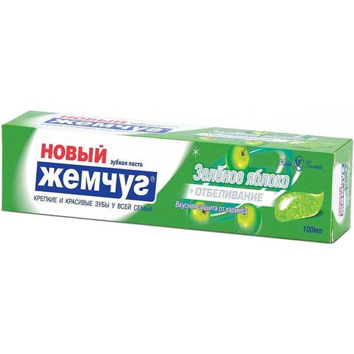 НОВЫЙ ЖЕМЧУГ ЗУБН ПАСТА ЗЕЛЕНОЕ ЯБЛОКО+ОТБЕЛИВАНИЕ ЗУБНАЯ ПАСТА ОТБЕЛИВАЮЩАЯ 100 МЛ №1