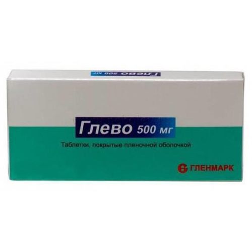 ГЛЕВО ТАБЛЕТКИ ПОКРЫТЫЕ ПЛЕНОЧНОЙ ОБОЛОЧКОЙ 500 МГ   №25