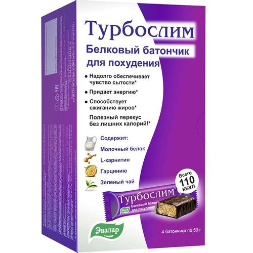 ЭВАЛАР ТУРБОСЛИМ БЕЛКОВЫЙ Д/ПОХУДЕНИЯ БАТОНЧИК 50 Г №4