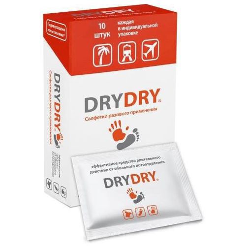 DRY DRY САЛФЕТКА РАЗОВОГО ПРИМЕНЕНИЯ САЛФЕТКИ ВЛАЖНЫЕ КОСМЕТИЧЕСКИЕ   №10