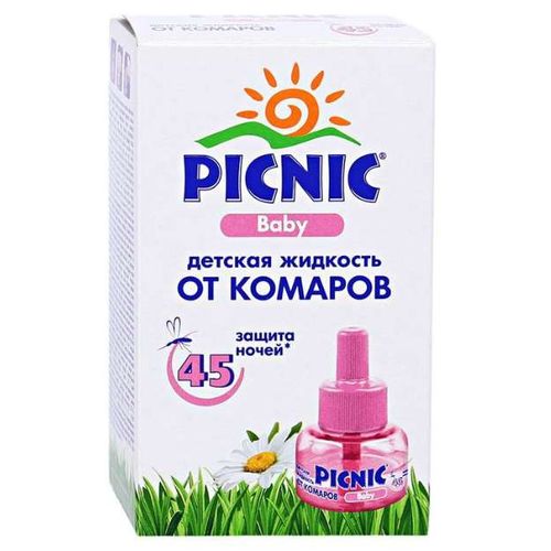 PICNIC BABY ЖИДКОСТЬ ОТ КОМАРОВ 45 НОЧЕЙ ЖИДКОСТЬ ДЛЯ ФУМИГАТОРА   №1
