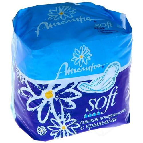 АНГЕЛИНА ПРОКЛАДКИ SOFT С КРЫЛ ПРОКЛАДКИ ЖЕНСКИЕ ГИГИЕНИЧЕСКИЕ №8