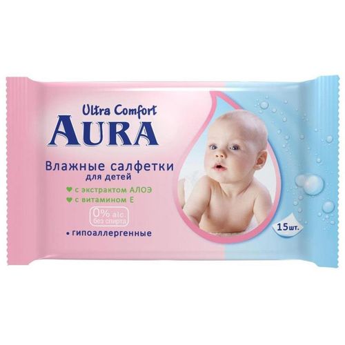 АУРА САЛФЕТКИ ВЛАЖ ДЕТ ULTRA COMFORT САЛФЕТКИ ВЛАЖНЫЕ ДЕТСКИЕ   №15