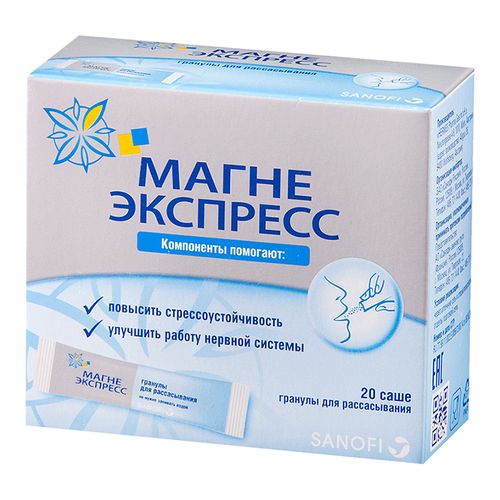 МАГНЕ ЭКСПРЕСС ГРАНУЛЫ  1600 МГ №20
