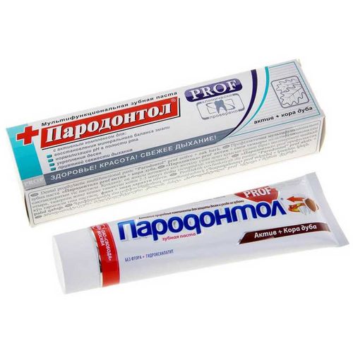 ПАРОДОНТОЛ PROF ЗУБНАЯ ПАСТА АКТИВ+КОРА ДУБА ЗУБНАЯ ПАСТА КОМПЛЕКСНАЯ 124 Г №1