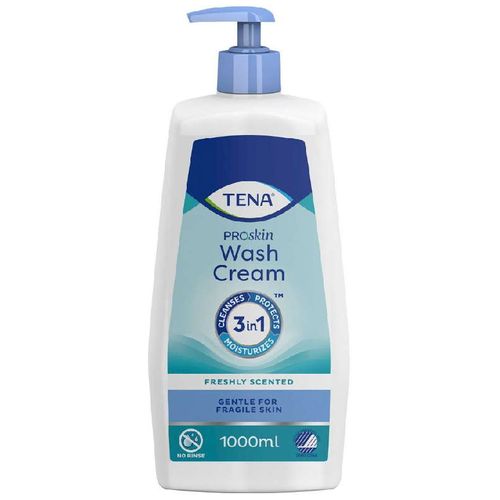 TENA WASH CREAM КРЕМ МОЮЩИЙ 3 В 1 С ДОЗАТОРОМ КОСМЕТИЧЕСКИЙ КРЕМ 1000 МЛ №1