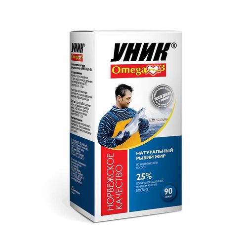 УНИК OMEGA-3 НАТУРАЛЬНЫЙ РЫБИЙ ЖИР КАПСУЛЫ №90