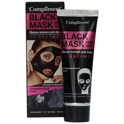COMPLIMENT BLACK MASK МАСКА-ПЛЕНКА Д/ЛИЦА CO-ENZYMES МАСКА ДЛЯ ЛИЦА 80 МЛ №1
