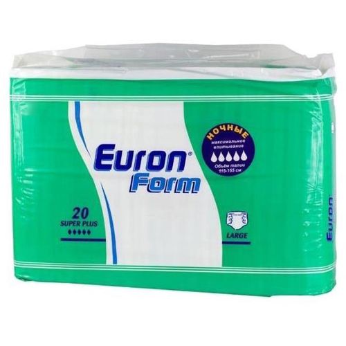 EURON FORM SUPER ПОДГУЗНИКИ Д/ВЗРОСЛЫХ L ПОДГУЗНИКИ УРОЛОГИЧЕСКИЕ   №20