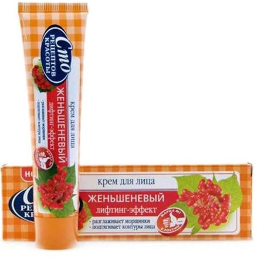 СТО РЕЦЕПТОВ КРАСОТЫ КРЕМ Д/ЛИЦА ЛИФТИНГ-ЭФФЕКТ ЖЕНЬШЕНЬ КРЕМ 40 МЛ №1