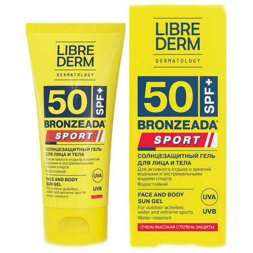 LIBREDERM BRONZEADA SPORT ГЕЛЬ СОЛНЦЕЗАЩИТНЫЙ ДЛЯ ЛИЦА И ТЕЛА SPF 50 КОСМЕТИЧЕСКИЙ ГЕЛЬ 50 МЛ №1