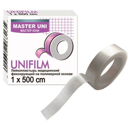 МАСТЕР ЮНИ ПЛАСТЫРЬ UNIFIX ТКАН/ОСНОВА 1СМ Х 500СМ ПЛАСТЫРЬ НА ТКАНЕВОЙ ОСНОВЕ   №1