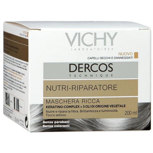 VICHY DERCOS МАСКА ПИТ/ВОС Д/СУХ/ПОВРЕЖД ВОЛОС КЕРАТИН/МАСЛА КОСМЕТИЧЕСКАЯ МАСКА  200 МЛ №1