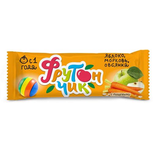 ФРУТОНЧИК БАТОНЧИК ФРУКТОВЫЙ СО ЗЛАКАМИ ЯБЛОКО/МОРКОВЬ/ОВСЯНКА БАТОНЧИК 20 Г №1