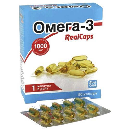 ОМЕГА 3 REALCAPS КАПСУЛЫ 1000 МГ 1400 МГ №80