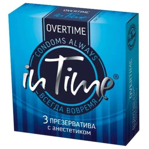 IN TIME OVERTIME ПРЕЗЕРВАТИВЫ С АНЕСТЕТИКОМ ПРЕЗЕРВАТИВ    №3