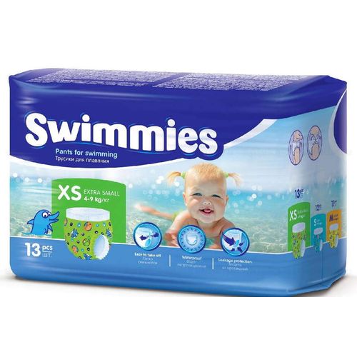 SWIMMIES ТРУСИКИ-ПОДГУЗНИКИ Д/ПЛАВАНИЯ XS (4-9КГ) ПОДГУЗНИКИ ДЕТСКИЕ-ТРУСЫ №13
