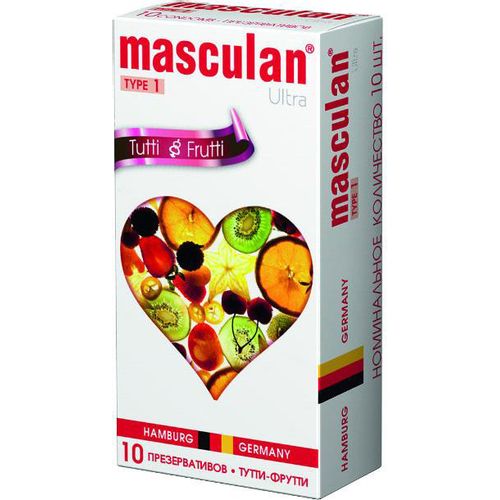 MASCULAN 1 ПРЕЗЕРВАТИВЫ ULTRA ТУТТИ-ФРУТТИ ПРЕЗЕРВАТИВ №10