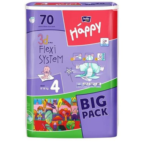 BELLA BABY HAPPY ПОДГУЗНИКИ 4 MAXI 8-18КГ ПОДГУЗНИКИ ДЕТСКИЕ №70