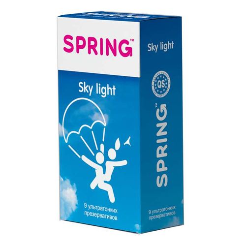 SPRING SKY LIGHT ПРЕЗЕРВАТИВЫ УЛЬТРАТОНКИЕ ПРЕЗЕРВАТИВ    №9