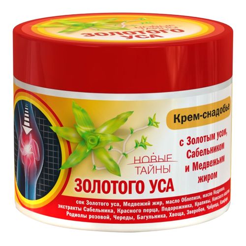 НОВЫЕ ТАЙНЫ ЗОЛОТОГО УСА КРЕМ-СНАДОБЬЕ Д/НОГ П/БОЛИ В СУСТАВ И ОТЛОЖ СОЛЕЙ КОСМЕТИЧЕСКИЙ КРЕМ 300 МЛ №1