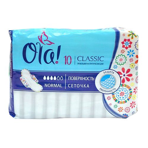 OLA ПРОКЛАДКИ CLASSIC NORMAL WINGS ПРОКЛАДКИ ЖЕНСКИЕ ГИГИЕНИЧЕСКИЕ NORMAL №10