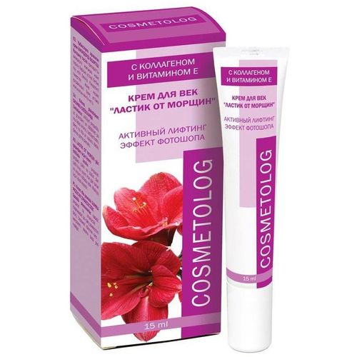 COSMETOLOG КРЕМ Д/ВЕК ЛАСТИК ОТ МОРЩИН С КОЛЛАГЕНОМ И ВИТАМИНОМ Е КРЕМ ДЛЯ ВЕК 15 МЛ №1