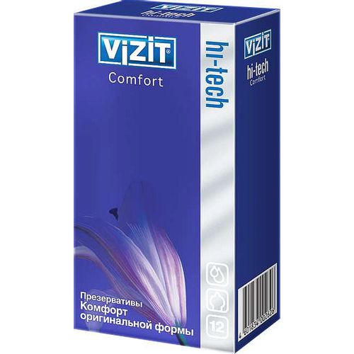 VIZIT ПРЕЗЕРВАТИВЫ HI-TECH COMFORT ПРЕЗЕРВАТИВ    №12