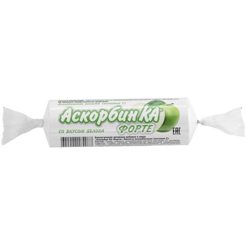 АСКОРБИН КА ФОРТЕ СО ВКУСОМ ЯБЛОКА ТАБЛЕТКИ ЖЕВАТЕЛЬНЫЕ №10