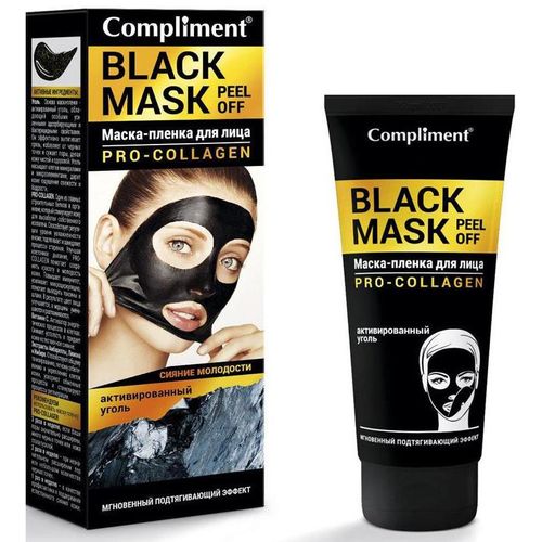 COMPLIMENT BLACK MASK МАСКА-ПЛЕНКА Д/ЛИЦА PRO-COLLAGEN МАСКА ДЛЯ ЛИЦА 80 МЛ №1