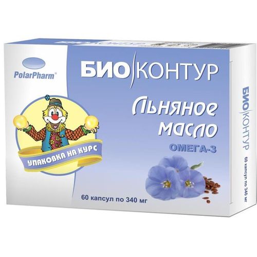 БИОКОНТУР ЛЬНЯНОЕ МАСЛО КАПСУЛЫ №60