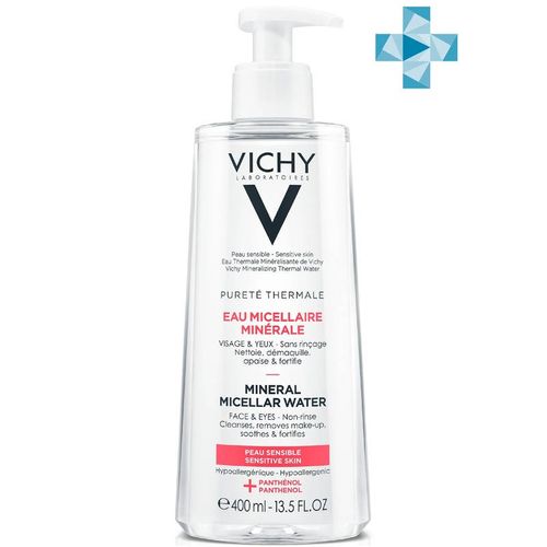 VICHY PURETE THERMAL ВОДА МИЦЕЛЛЯР Д/ЧУВСТВИТЕЛЬНОЙ КОЖИ С МИНЕРАЛАМИ ВОДА МИЦЕЛЛЯРНАЯ  400 МЛ №1