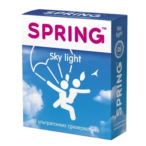 SPRING SKY LIGHT ПРЕЗЕРВАТИВЫ УЛЬТРАТОНКИЕ ПРЕЗЕРВАТИВ    №3