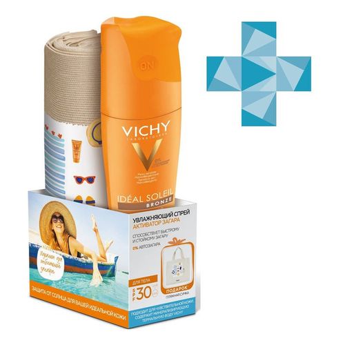 VICHY CAPITAL IDEAL SOLEIL СПРЕЙ Д/ТЕЛА УВЛАЖ АКТИВАТОР ЗАГАРА Д/ТЕЛА SPF30 КОСМЕТИЧЕСКИЙ СПРЕЙ  200 МЛ №1