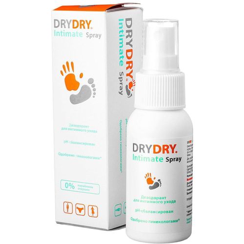 DRY DRY INTIMATE СПРЕЙ Д/ИНТИМНОЙ ГИГИЕНЫ ДЕЗОДОРАНТ 50 МЛ №1