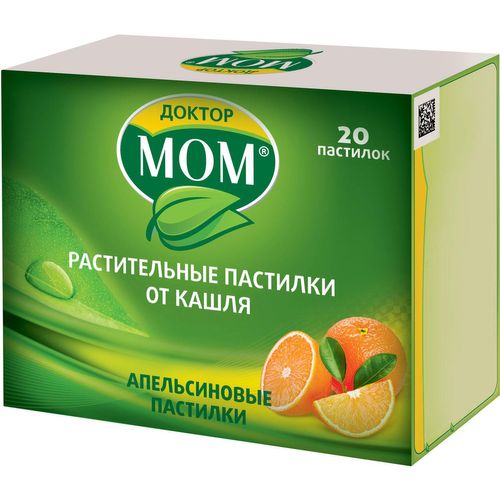 ДОКТОР МОМ РАСТИТЕЛЬНЫЕ ПАСТИЛКИ ОТ КАШЛЯ ПАСТИЛКИ [АПЕЛЬСИН]    №20